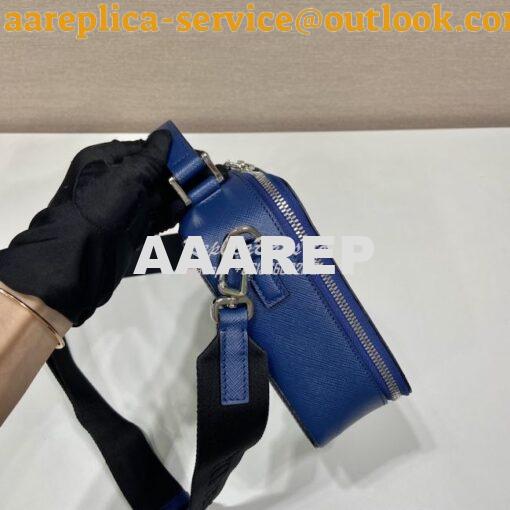 Replica Prada Medium Brique Saffiano Leather Bag 2VH069 Bluette 5