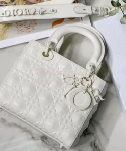 Replica Dior Small Lady Dior My ABCdior Bag Latte Cannage Calfskin wit 2