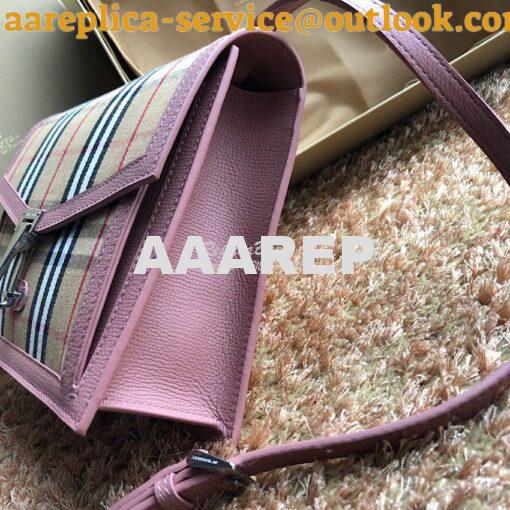 Replica Burberry Small Vintage Check and Leather Crossbody Bag 8006359 3