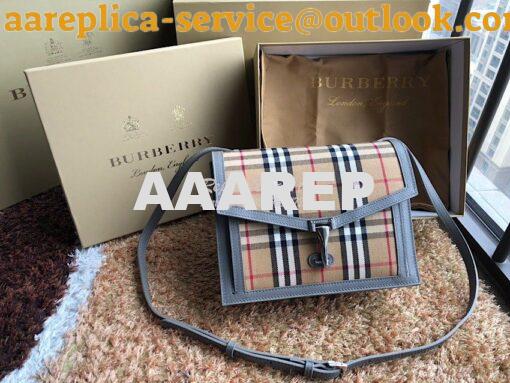 Replica Burberry Small Vintage Check and Leather Crossbody Bag 8006359