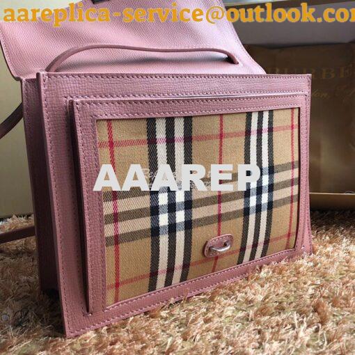 Replica Burberry Small Vintage Check and Leather Crossbody Bag 8006359 6