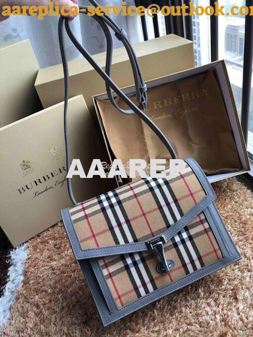 Replica Burberry Small Vintage Check and Leather Crossbody Bag 8006359 2