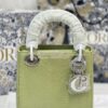 Replica Dior Lady D-Joy Bag Rose Des Vents Cannage Calfskin with Diamo 15
