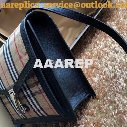 Replica Burberry Small Vintage Check and Leather Crossbody Bag 8006359 3