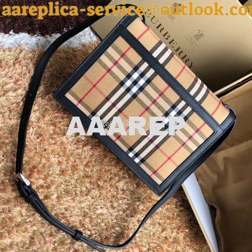 Replica Burberry Small Vintage Check and Leather Crossbody Bag 8006359 8