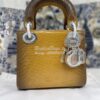 Replica Dior Lizard Leather Mini Lady Dior Bag with Crystals in White 19
