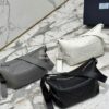 Replica Prada Symbole leather and fabric mini bag 1BC176 Black Ivy Gre 12