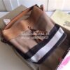 Replica Burberry Ashby Medium Canvas Check & brown Leather Bucket Bag