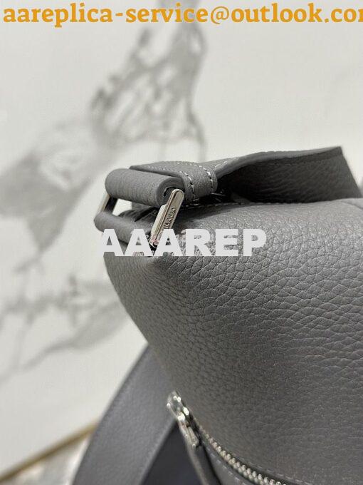 Replica Prada Leather bag with shoulder strap 2VH165 Maple Grey 10