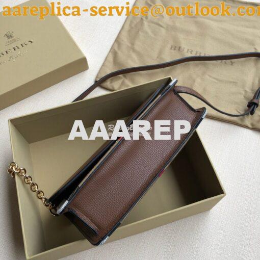 Replica Burberry Leather and House Check Wallet with Detachable Strap 5