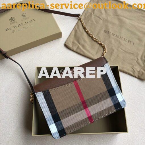 Replica Burberry Leather and House Check Wallet with Detachable Strap 9