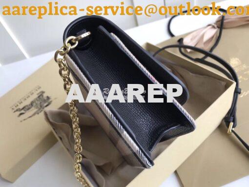 Replica Burberry Leather and House Check Wallet with Detachable Strap 4