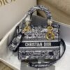 Replica Dior Medium Lady D-Lite Bag Multicolor Butterfly Embroidery M0 11