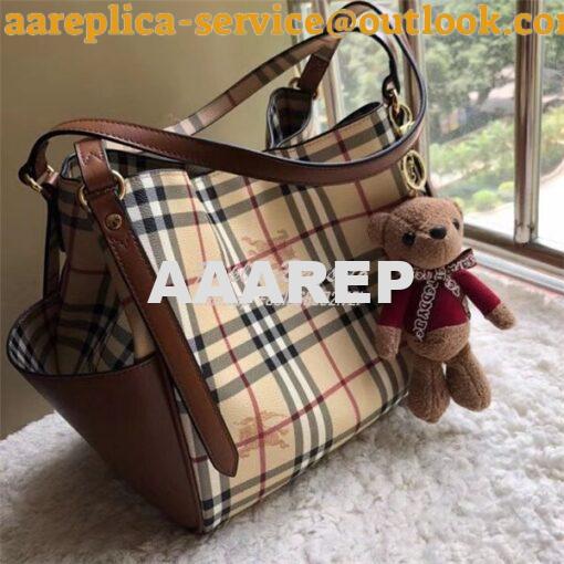 Replica Burberry The Small Canter In Haymarket Check 2 in 1 with side