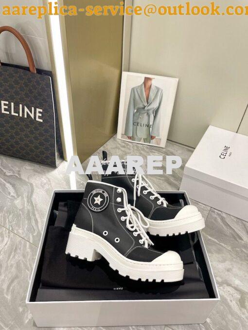 Replica Dior D-Rise Ankle Boot Black Technical Fabric and Calfskin KCI