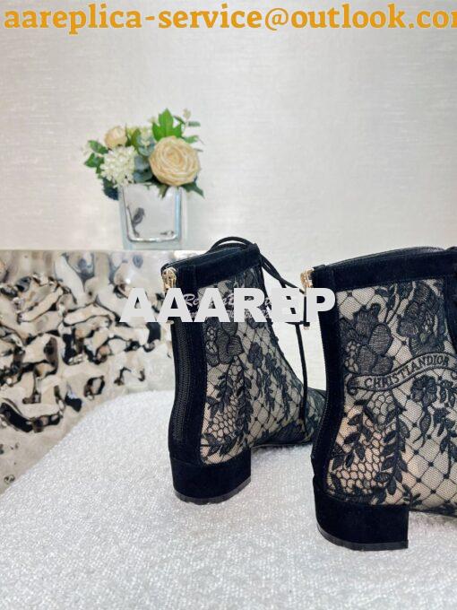 Replica Dior Naughtily-D Heeled Ankle Boots Transparent Mesh and Suede 9