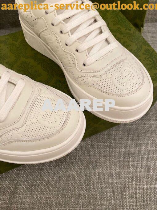 Replica Gucci Men Female GG Embossed Sneaker 670408 White 5