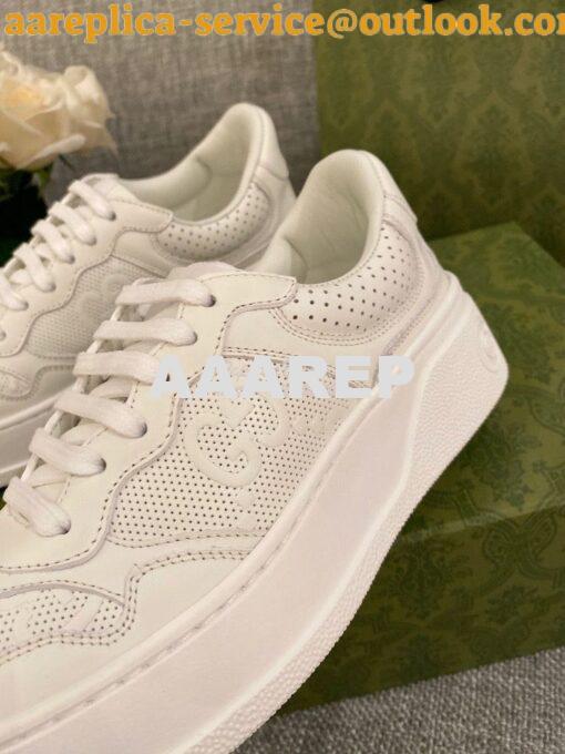 Replica Gucci Men Female GG Embossed Sneaker 670408 White 6