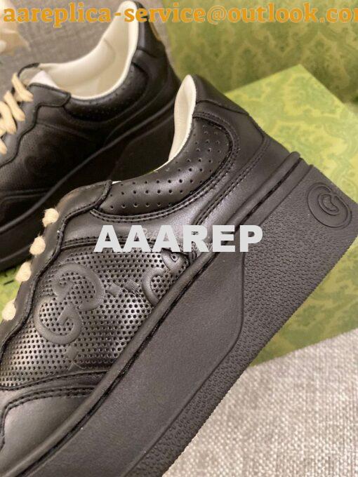Replica Gucci Men Female GG Embossed Sneaker 670408 Black 9