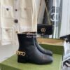 Replica Gucci Chain Soho Ankle Boot With Double G 360565 White 10