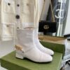 Replica Gucci Chain Soho Ankle Boot With Double G 360565 White