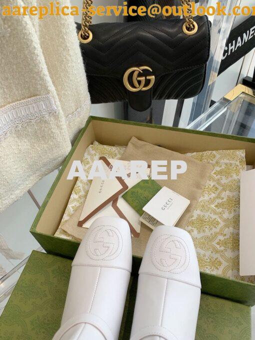Replica Gucci Chain Soho Ankle Boot With Double G 360565 White 7