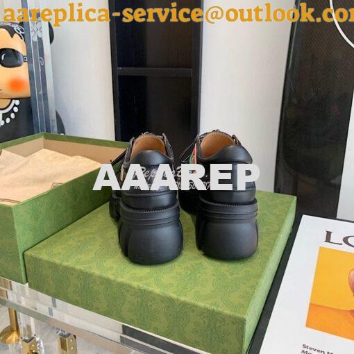 Replica Gucci Women's Loafers with Interlocking G 663369 Black 7
