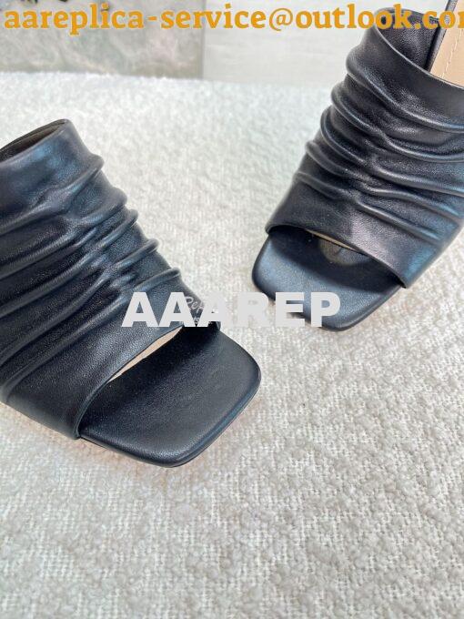 Replica Dior D-Fame Heeled Sandal Pleated Lambskin KCQ775 8