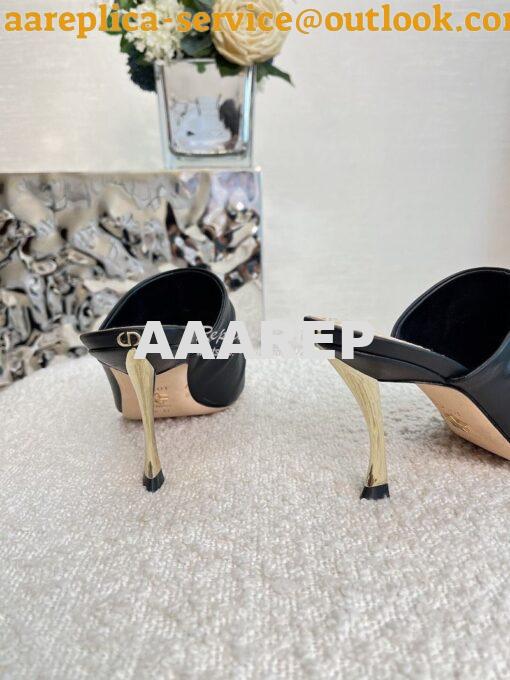Replica Dior D-Fame Heeled Sandal Pleated Lambskin KCQ775 9