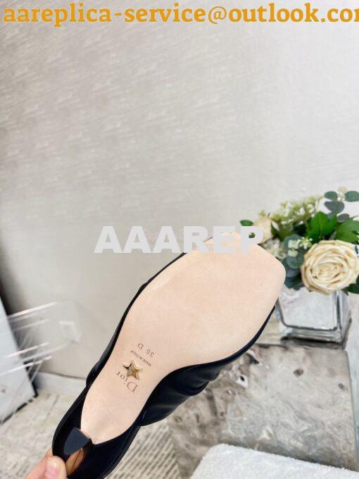 Replica Dior D-Fame Heeled Sandal Pleated Lambskin KCQ775 10