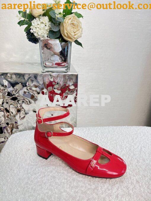 Replica Dior Aime Ballet Pump Red Patent Calfskin KCB805 3