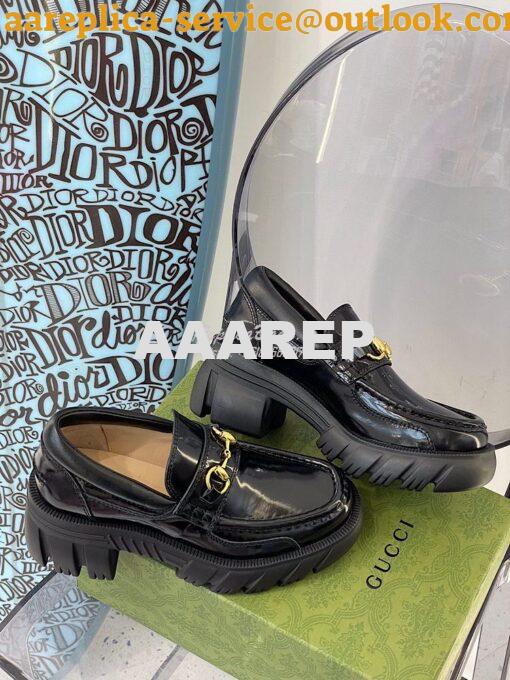 Replica Gucci Women's Loafer With Horsebit 656869 Black 4