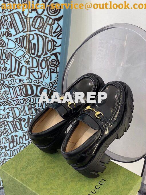 Replica Gucci Women's Loafer With Horsebit 656869 Black 5