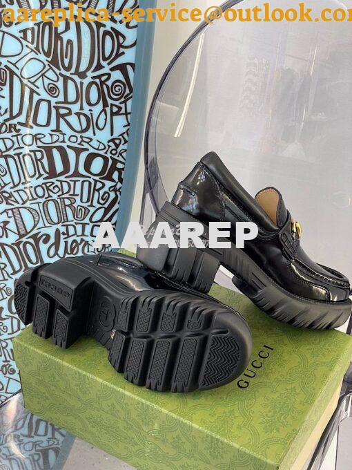Replica Gucci Women's Loafer With Horsebit 656869 Black 9