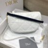 Replica Small Dior Vibe Hobo Bag White and Gold-Tone Cannage Lambskin 11