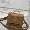 Replica Prada Leather mini-bag 1BH202 Caramel