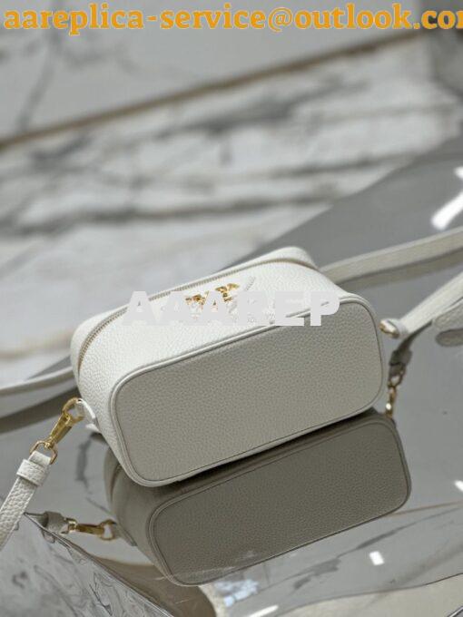 Replica Prada Leather mini-bag 1BH202 White 11