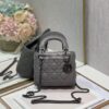 Replica Dior Quilted Latte Lambskin Leather Mini Lady Dior Bag with Ru 11