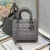 Replica Dior Quilted Latte Lambskin Leather Mini Lady Dior Bag with Ru 10