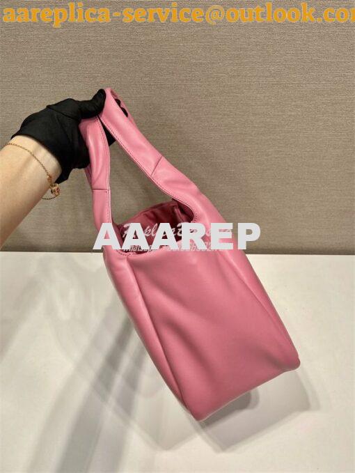 Replica Prada Medium padded Prada Soft pink nappa leather bag 1BG413 6