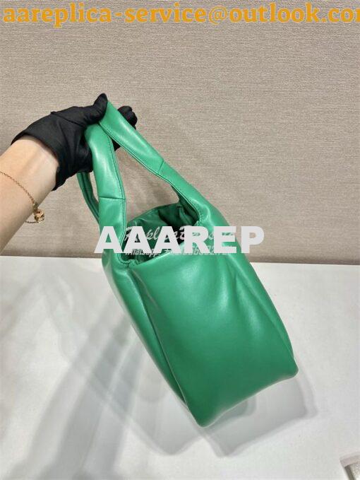 Replica Prada Medium padded Prada Soft green nappa leather bag 1BG413 6
