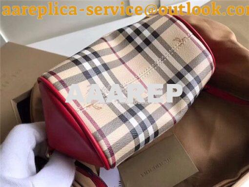 Replica Burberry Haymarket Check Mini Blaze red Crossbody Bag 38860711 7