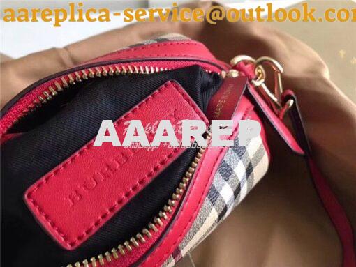 Replica Burberry Haymarket Check Mini Blaze red Crossbody Bag 38860711 9