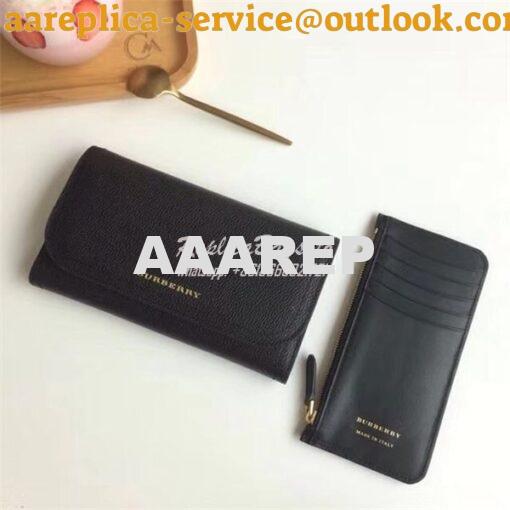 Replica Burberry leather Continental Kenton Wallet and Pouch 40731391 3