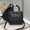 Replica Dior Large Flap Cover Lady Dior Bag in Black Patent Cannage Ca 11