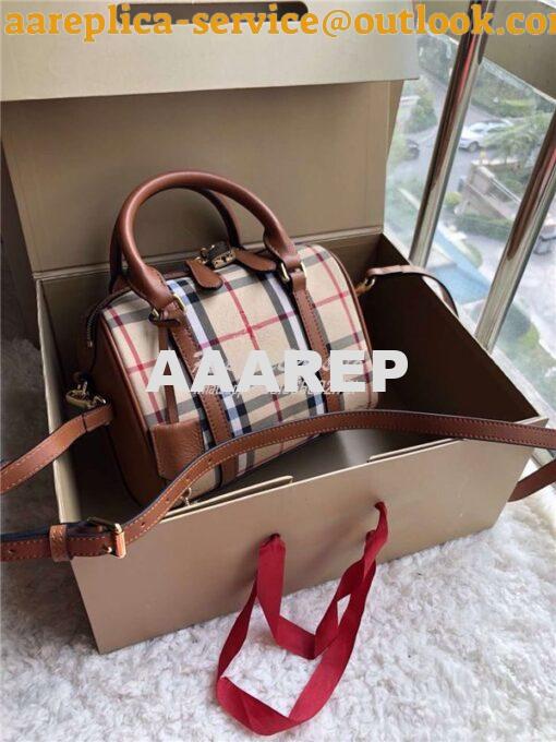 Replica Burberry The Small Alchester In Horseferry bowling bag brown