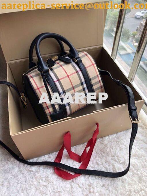 Replica Burberry The Small Alchester In Horseferry bowling bag black