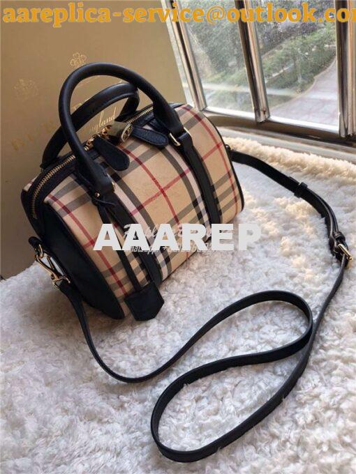 Replica Burberry The Small Alchester In Horseferry bowling bag black 2