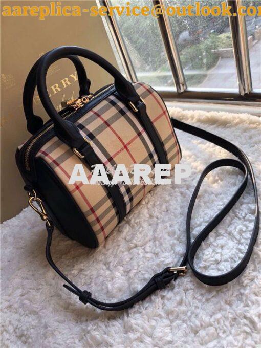 Replica Burberry The Small Alchester In Horseferry bowling bag black 4