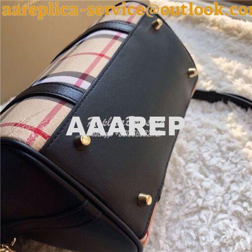 Replica Burberry The Small Alchester In Horseferry bowling bag black 10